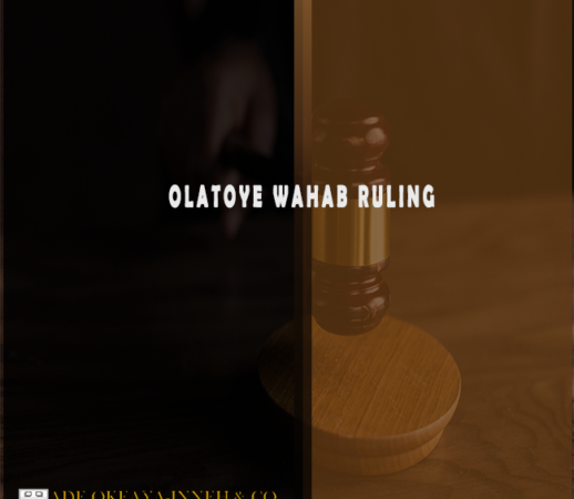 Olatoye Wahab Ruling